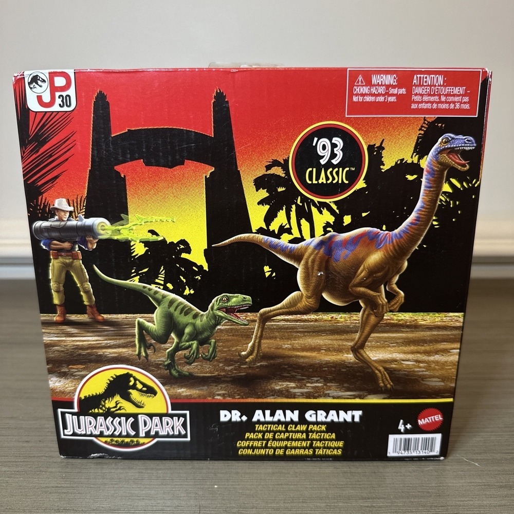 Jurassic Park Dr. Alan Grant Tactical Claw Pack JP30 '93 Classic 2022 Mattel NEW